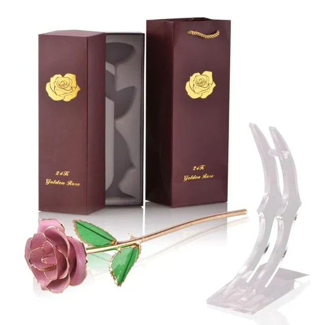 Ewige Rose, getaucht in 24 Karat Gold