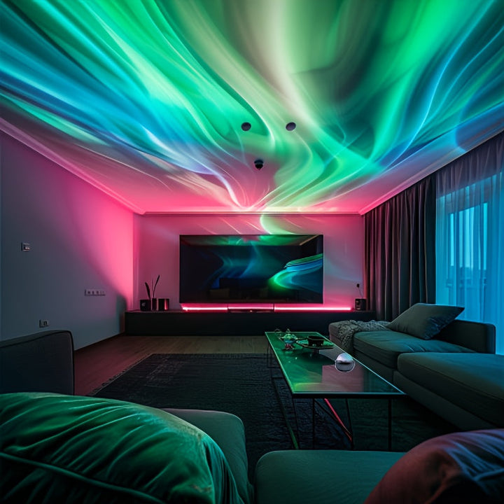 Sandsberg | Magischer Lichtshow-Projektor – Bezauberndes, farbenfrohes Sternenhimmel-Effekt