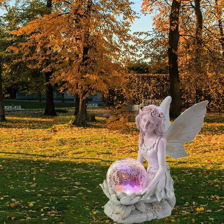 Hausgarten-Solarenergie-Dekoration Feenstatue