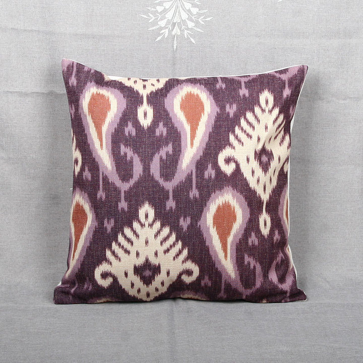 Ikat-Print Quadrat Decorative Throw Kissenbezug mit verborgener Reißverschluss