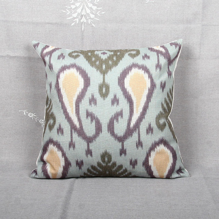 Ikat-Print Quadrat Decorative Throw Kissenbezug mit verborgener Reißverschluss