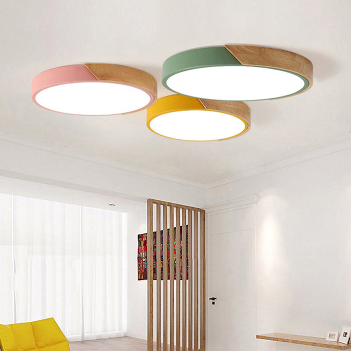 Moderne LED-Deckenlampe für Schlafzimmer - Energiesparende Acryl- und Metall-Einbauleuchte, Verschiedene Farben | Karnz