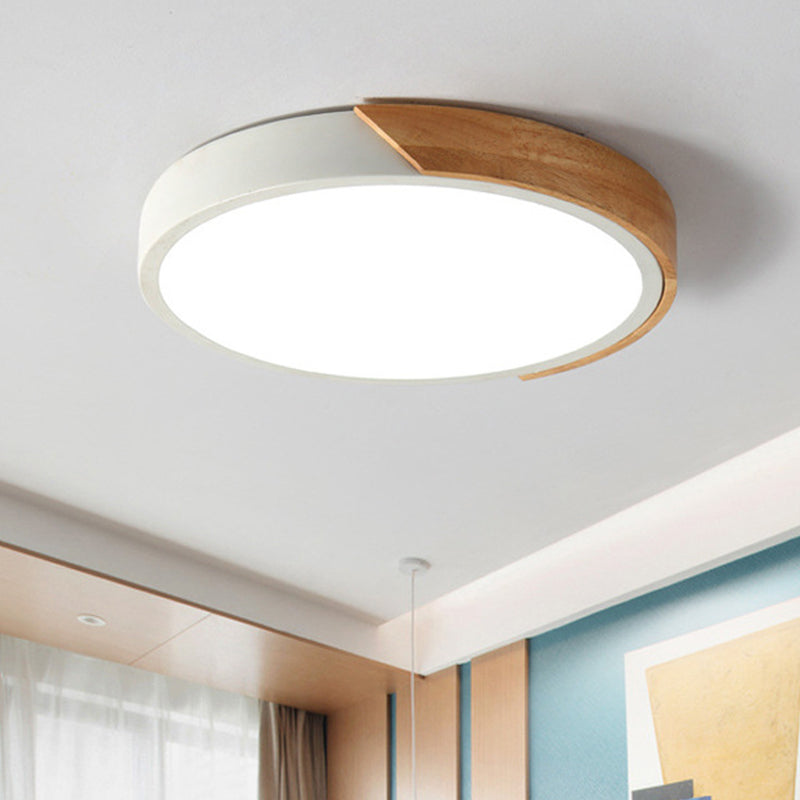 Moderne LED-Deckenleuchte fürs Schlafzimmer – Energiesparende Einbauleuchte aus Acryl und Metall, verschiedene Farben