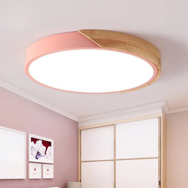 Moderne LED-Deckenlampe für Schlafzimmer - Energiesparende Acryl- und Metall-Einbauleuchte, Verschiedene Farben | Karnz