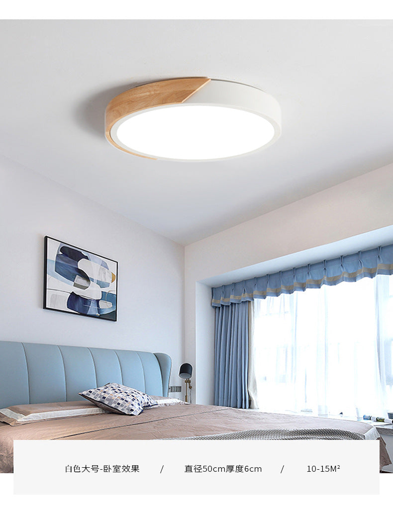 Moderne LED-Deckenleuchte fürs Schlafzimmer – Energiesparende Einbauleuchte aus Acryl und Metall, verschiedene Farben