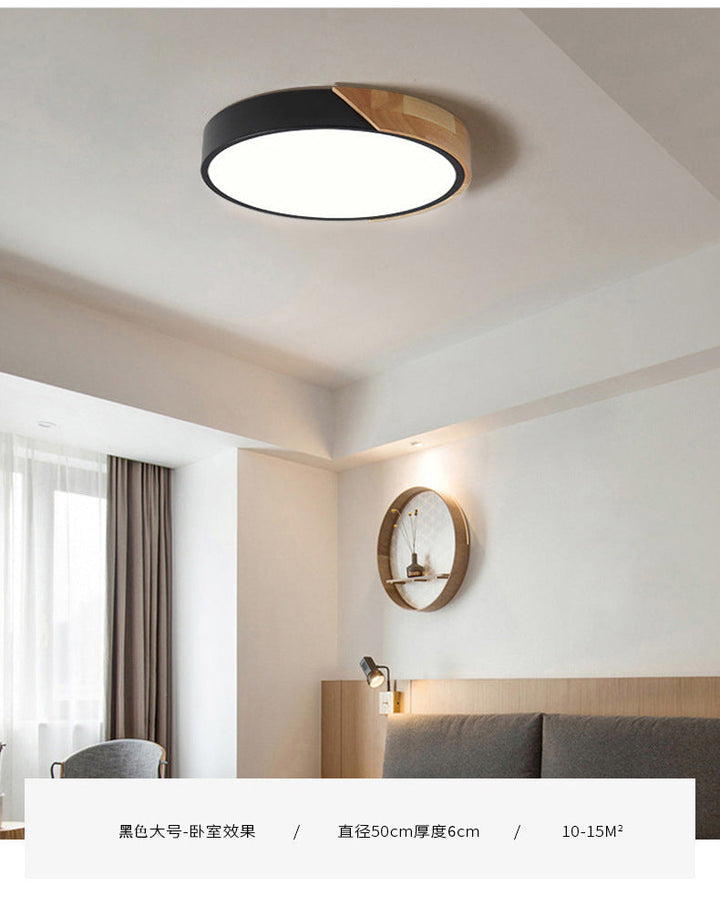 Moderne LED-Deckenleuchte fürs Schlafzimmer – Energiesparende Einbauleuchte aus Acryl und Metall, verschiedene Farben
