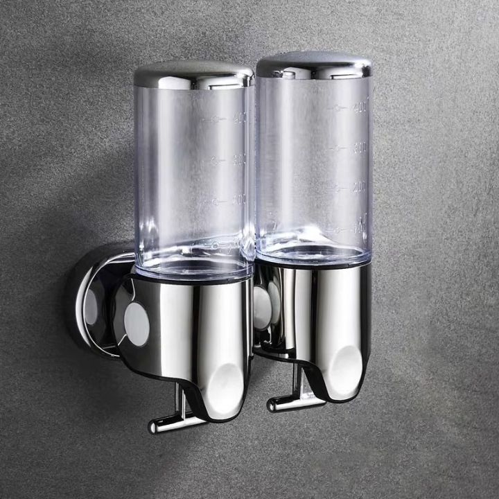Wandseifenspender | SudsStation Badezimmer-Organizer | Edelstahl & ABS | 500 ml | Set mit 1–3 Stück