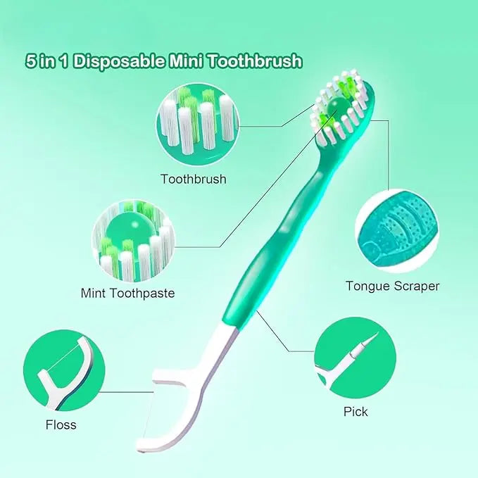 26 Teile 5-in-1 Mini-Zahnbürsten-Set