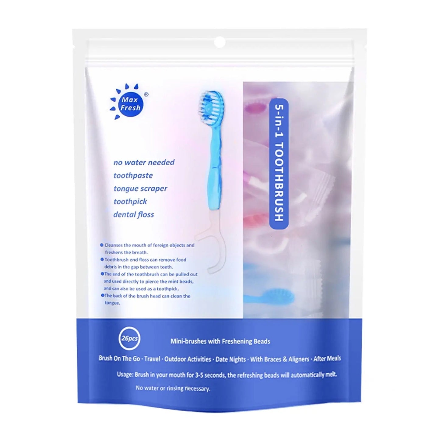26 Teile 5-in-1 Mini-Zahnbürsten-Set