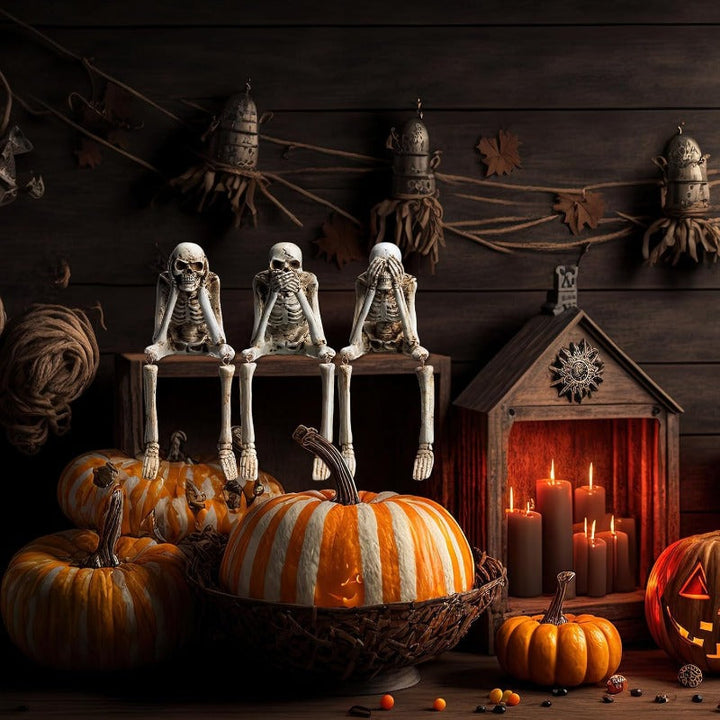 Karnz | Halloween Harz-Skelett-Figuren