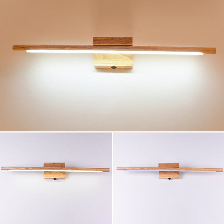 Wandleuchte aus Holz mit LED-Technologie, Simplicity Residence Wandleuchte für Badezimmer