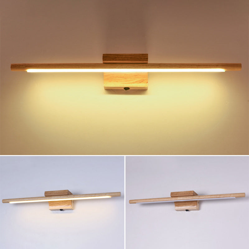Wandleuchte aus Holz mit LED-Technologie, Simplicity Residence Wandleuchte für Badezimmer