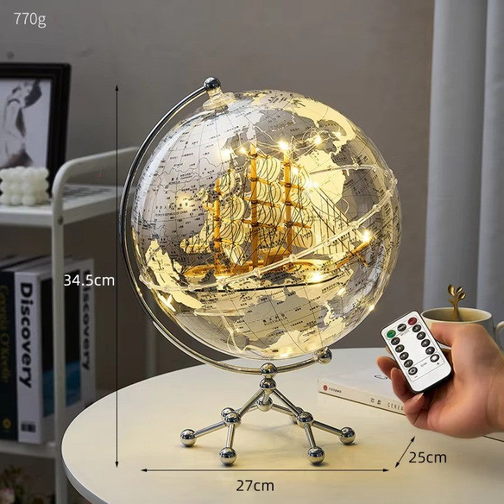 Golden Sail Weltkarte Dekor LED Licht | Karnz