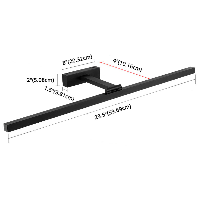 Rechteckige Wandlampe Waschbecken Leuchten Nordic Minimalistischer Stil Aluminium Einzige Waschbeckenlampe | Karnz