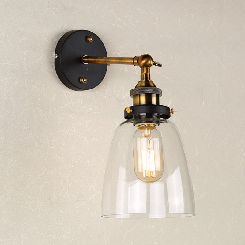 Ovaler Wandspiegel-Lampen Retro-Industriestil Glas Einzelne Spiegel-Lampe | Karnz