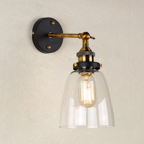 Ovaler Wandspiegel-Lampen Retro-Industriestil Glas Einzelne Spiegel-Lampe | Karnz