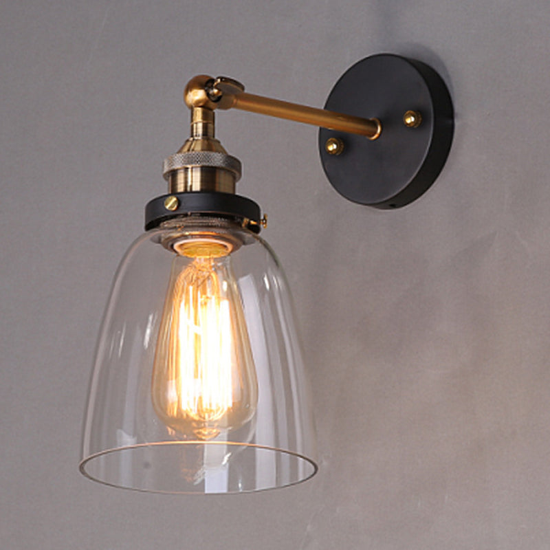 Ovaler Wandspiegel-Lampen Retro-Industriestil Glas Einzelne Spiegel-Lampe | Karnz