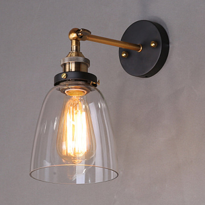 Ovaler Wandspiegel-Lampen Retro-Industriestil Glas Einzelne Spiegel-Lampe | Karnz