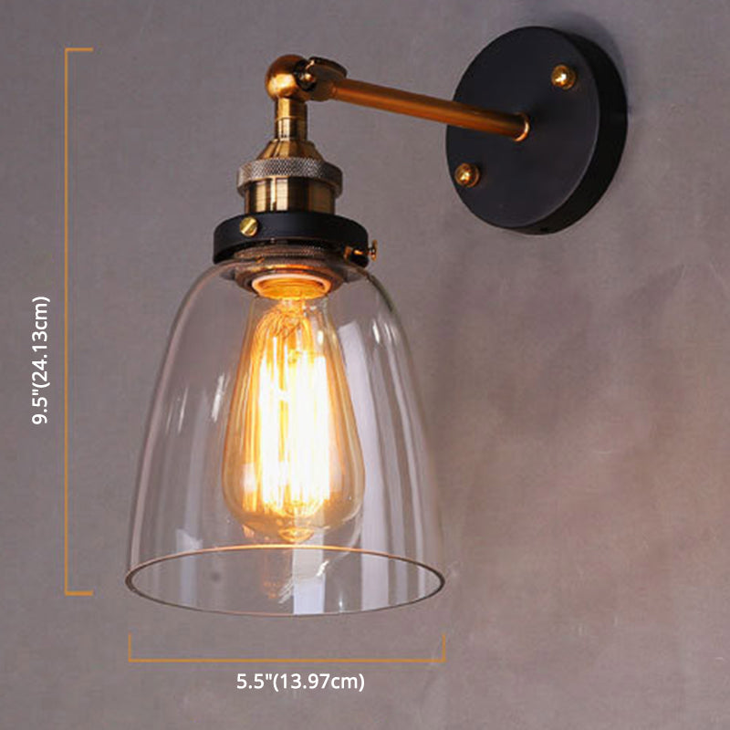 Ovaler Wandspiegel-Lampen Retro-Industriestil Glas Einzelne Spiegel-Lampe | Karnz
