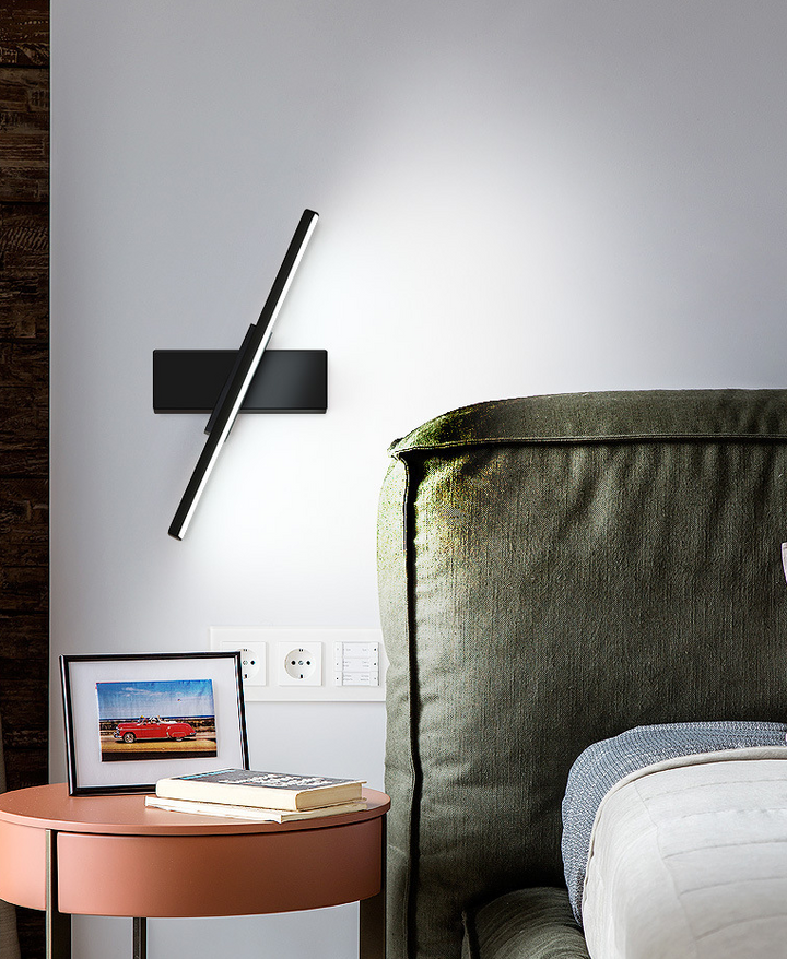 Reguläre moderne Wandleuchte LED Metall Nachttischlampen mit drehbarem Kopf | Karnz