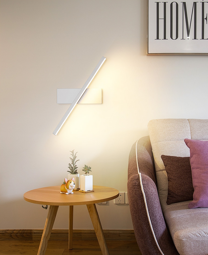 Reguläre moderne Wandleuchte LED Metall Nachttischlampen mit drehbarem Kopf | Karnz
