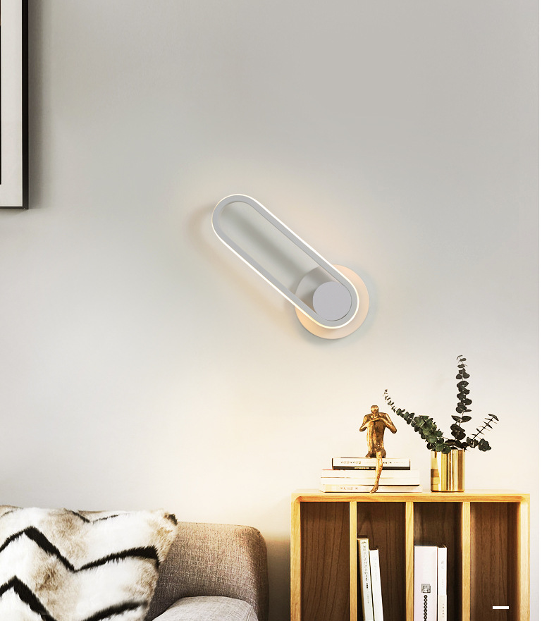 Reguläre moderne Wandleuchte LED Metall Nachttischlampen mit drehbarem Kopf | Karnz