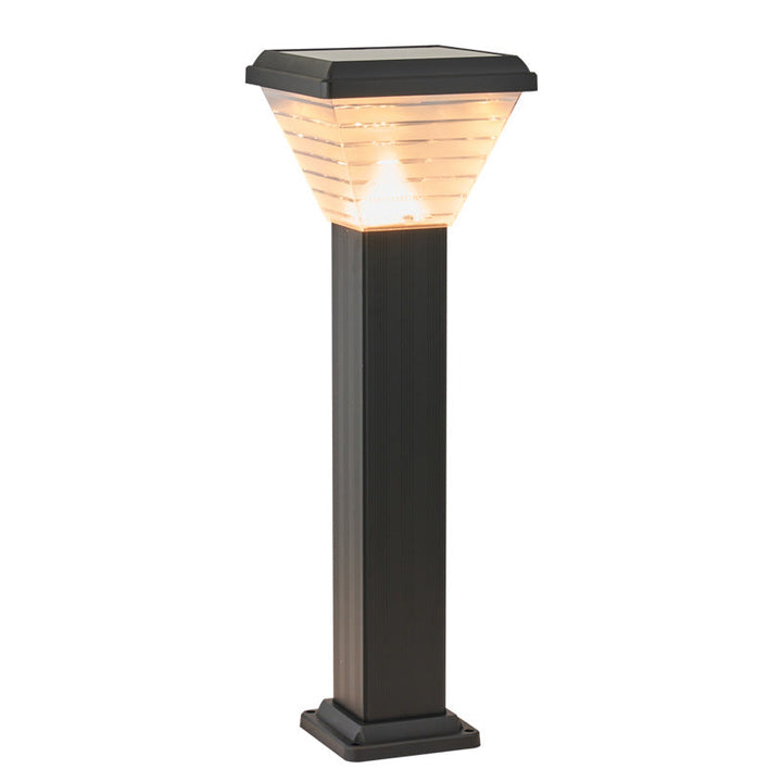 Moderner Minimalistischer Quadratischer Zylinder Solar Wasserdichter ABS PC LED Außenleuchte Für Garten | Karnz