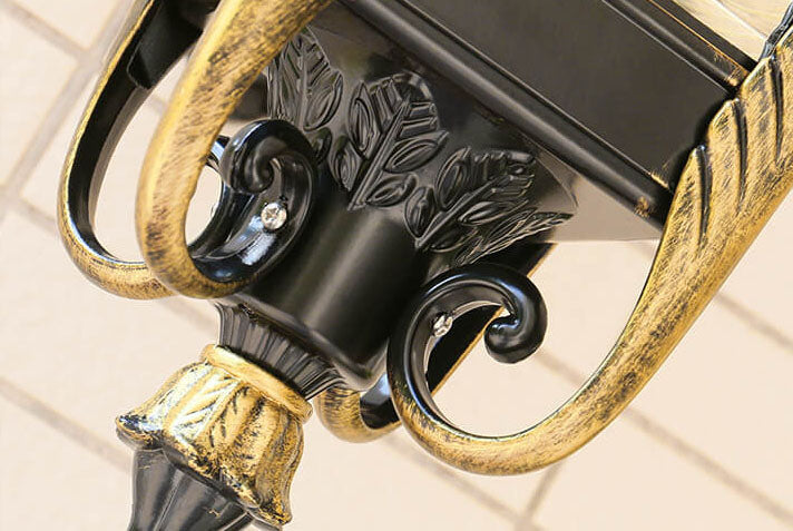 Europäischer Stil Retro Aluminium Wasserdicht Außen 1-Licht Wandlampe | Karnz