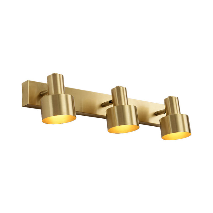 Metall Messing Wand Vanity Licht Zylinder 1/2/3-Birne LED Traditionalist Wandleuchte für Badezimmer | Karnz