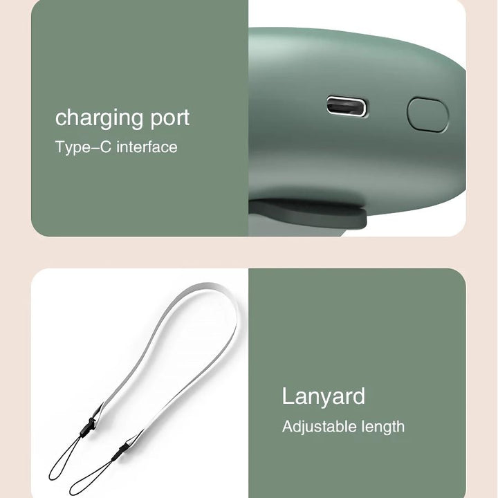 Tragbarer USB-wiederaufladbarer hängender Nacken-Mini-Ventilator | Karnz