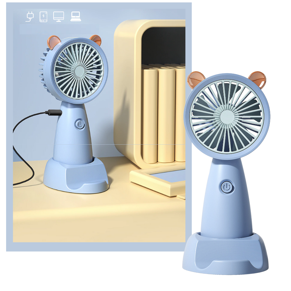 Mini USB Ventilator mit Handyhalter | Karnz