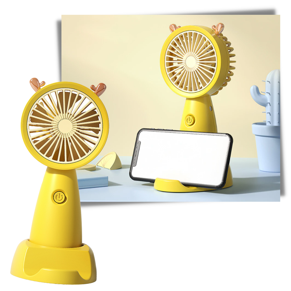 Mini USB Ventilator mit Handyhalter | Karnz