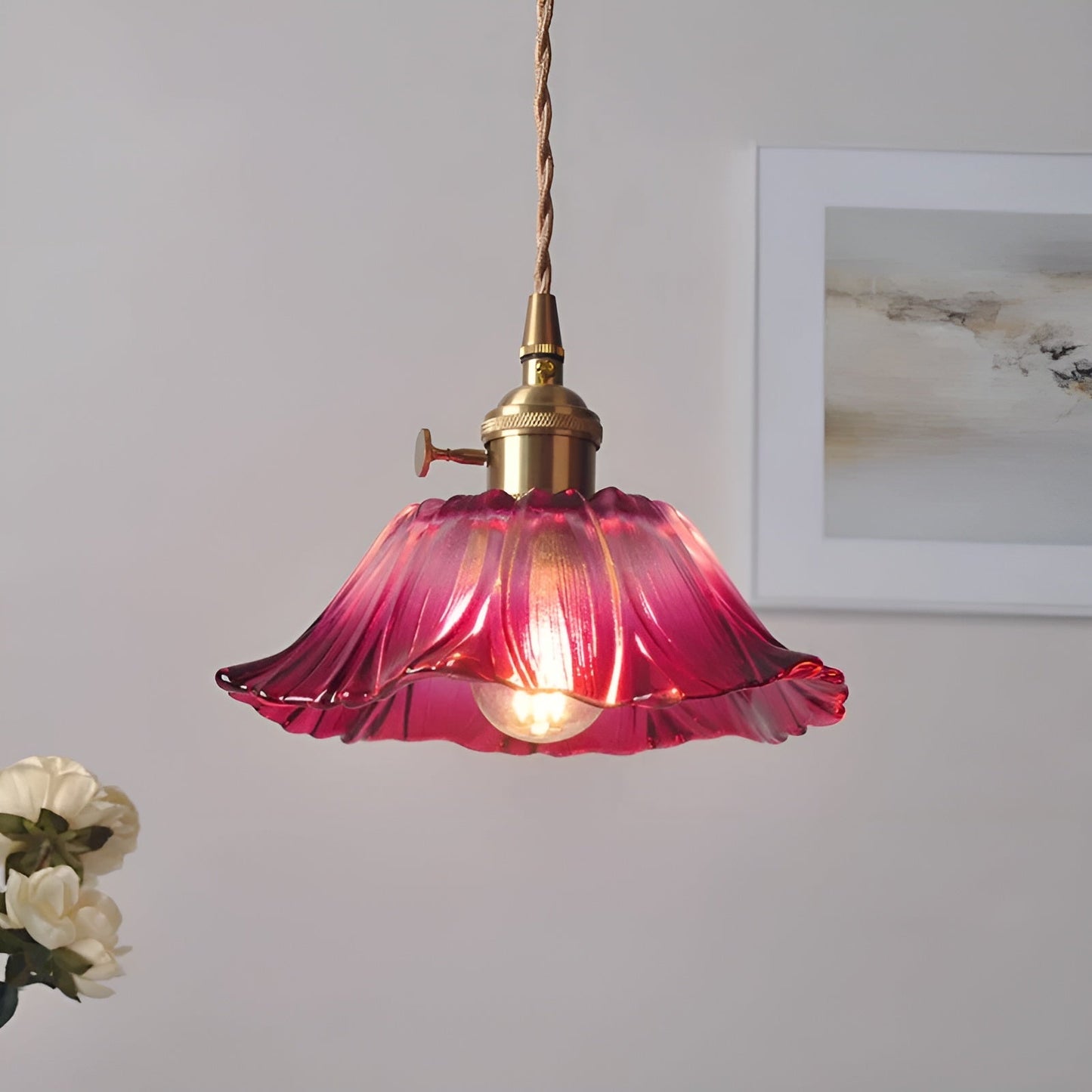 Hängeleuchte mit floralem Motiv – Warmes Licht & stilvolles Design | Für Ihr Zuhause | Karnz