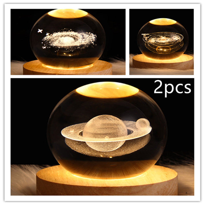 3D Galaxy Kristallkugel LED Nachtlicht | Karnz