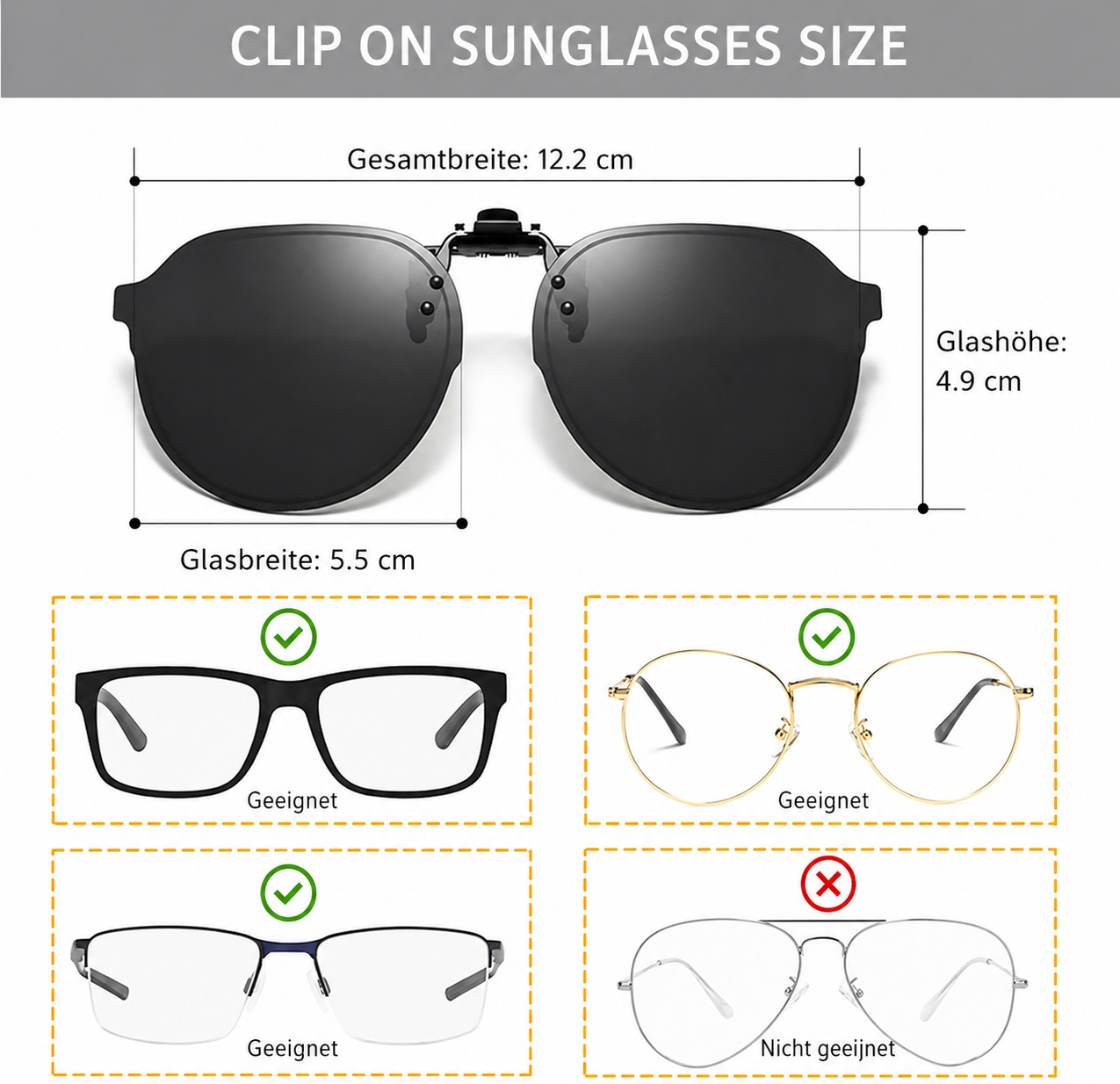 Polarisierte Clip-On Sonnenbrille | Karnz