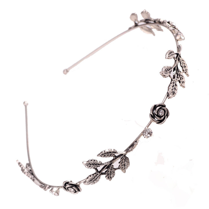 Damen Elegante Haarband mit luxuriösen Blattdesign Karnz