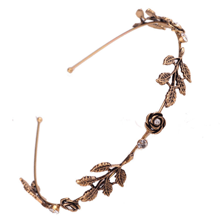 Damen Elegante Haarband mit luxuriösen Blattdesign Karnz