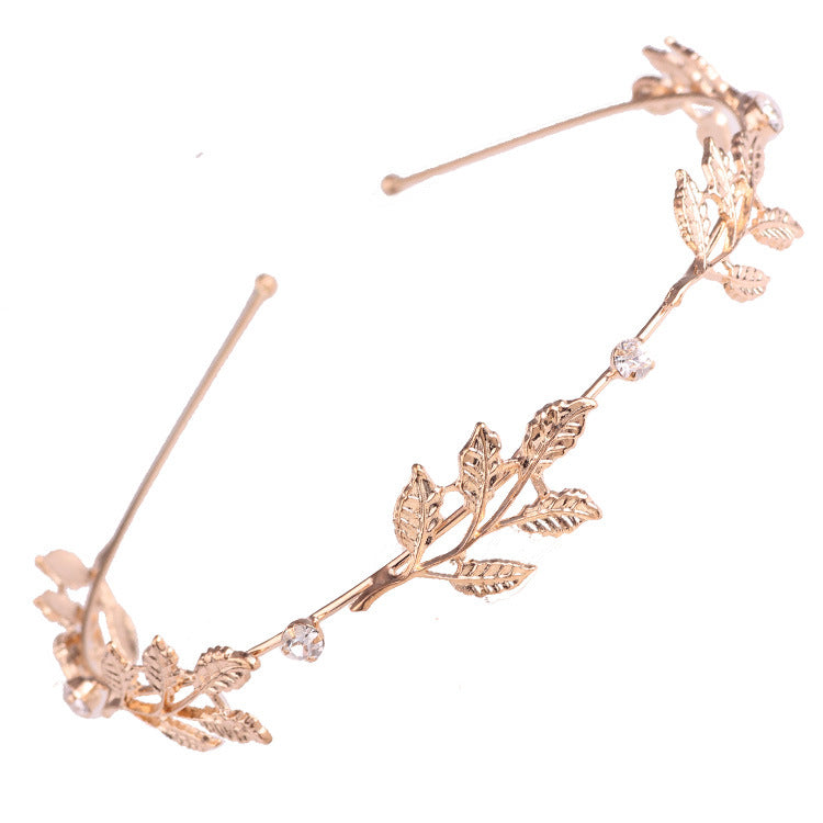 Damen Elegante Haarband mit luxuriösen Blattdesign Karnz