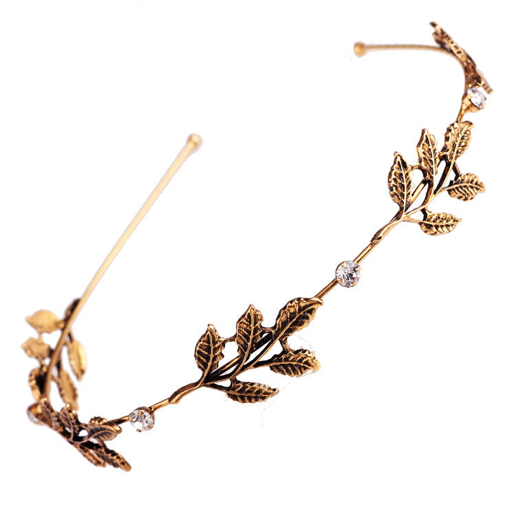 Damen Elegante Haarband mit luxuriösen Blattdesign Karnz