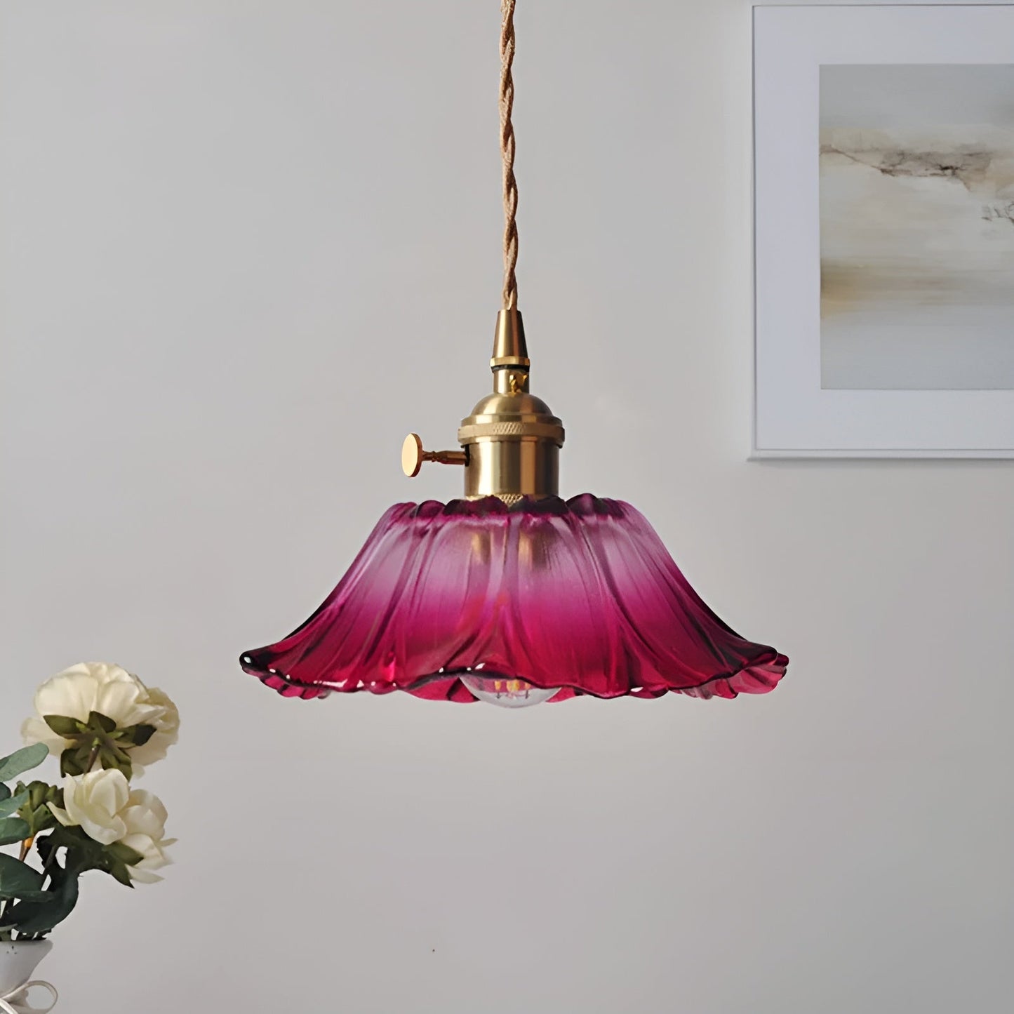 Hängeleuchte mit floralem Motiv – Warmes Licht & stilvolles Design | Für Ihr Zuhause | Karnz