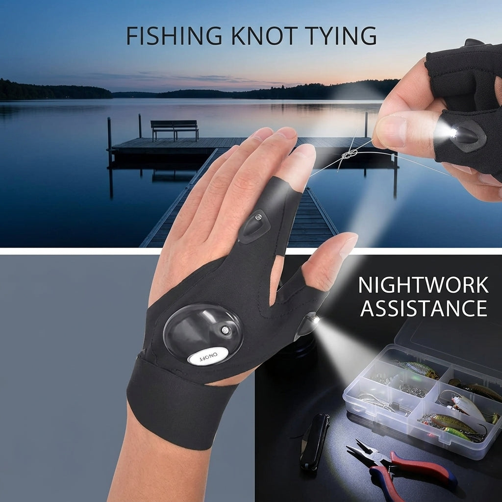 Fingerloser Handschuh LED Taschenlampe | Karnz