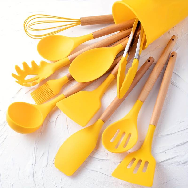 Küchenhelfer-Set aus Silikon – hitzebeständig und kratzfest