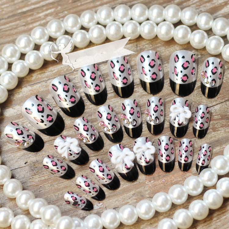 Leopard-Print Press-On-Nagelspitzen