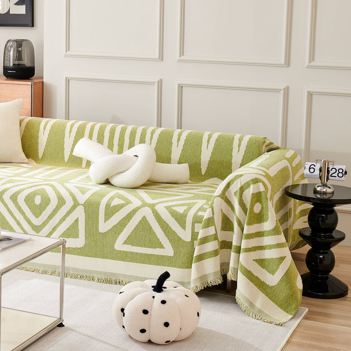 Geometrischer Boho-Stil Sofaüberzug - Modern, Stilvoll & Strapazierfähig Sofa Schutz | Karnz