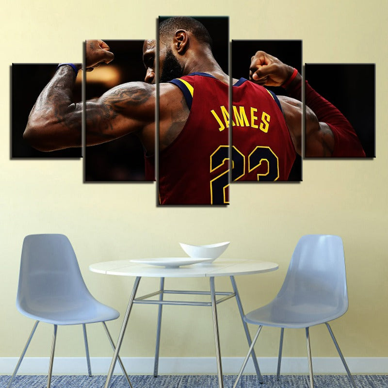 22 James - 5-teiliges Leinwand Wandbild | Karnz