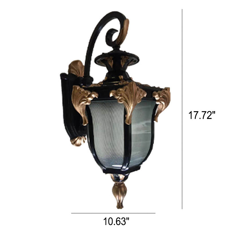 Europäisches Retro-Laternen-Glas Außen wasserdicht 1-Licht Wandleuchte Lamp | Karnz