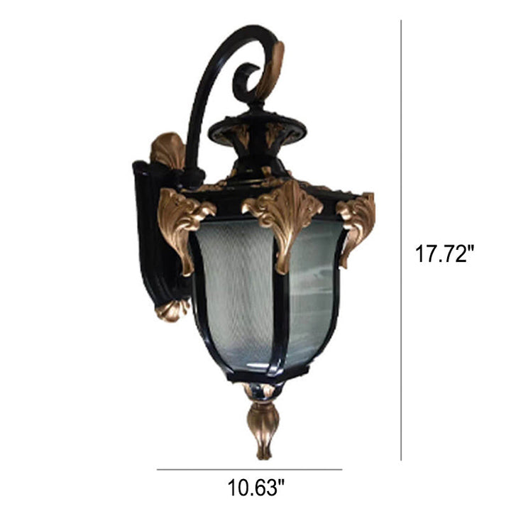Europäisches Retro-Laternen-Glas Außen wasserdicht 1-Licht Wandleuchte Lamp | Karnz