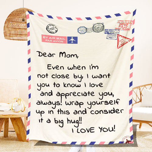 Brief Bedruckte Flanell Wurfdecke Geschenk für Mama | Karnz