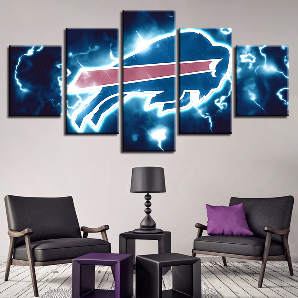 Wütende Buffalo Bills 5-teiliges Leinwandbild