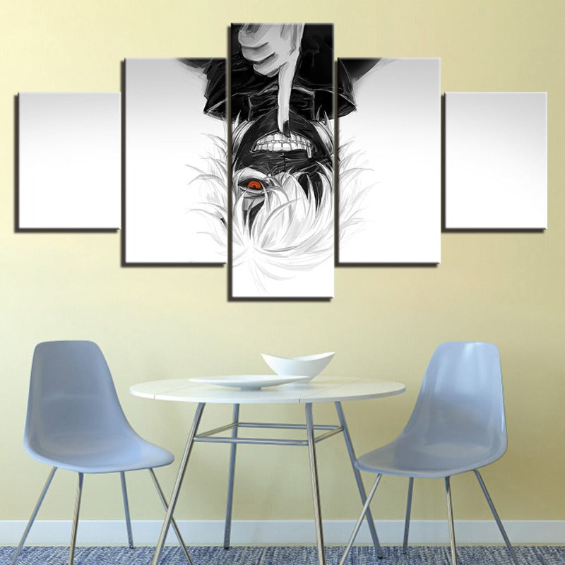 5 Stück Tokyo Ghoul Anime- Canvas Wandkunst Gemälde